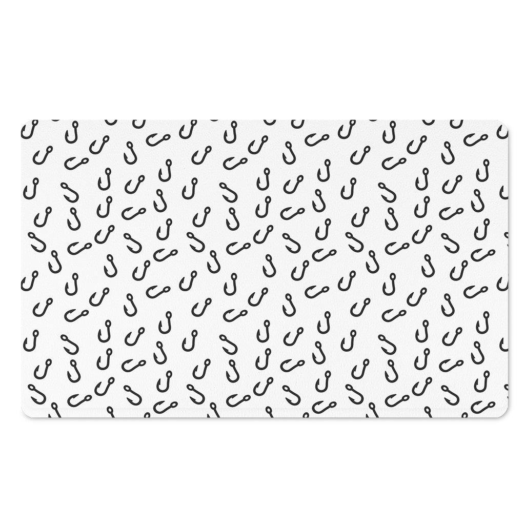 Fish Hook Pattern Print Polyester Doormat