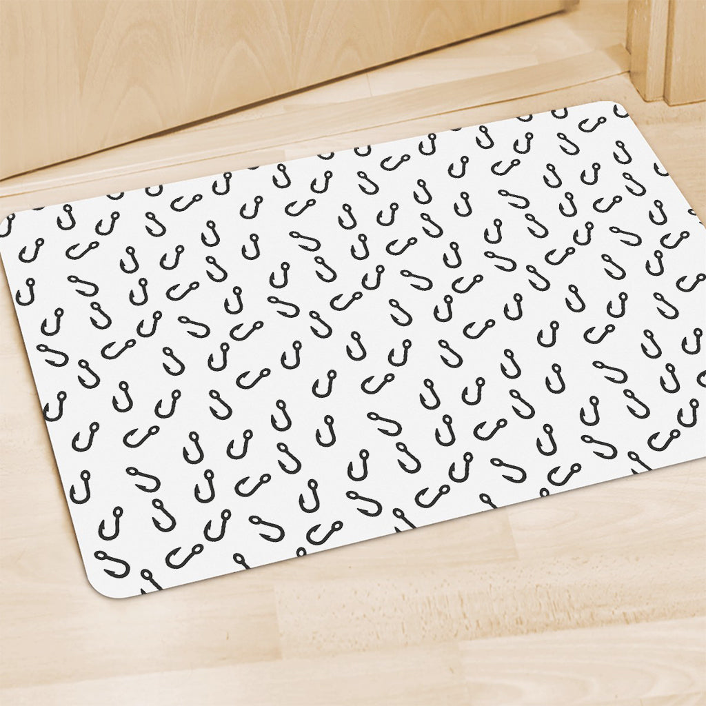 Fish Hook Pattern Print Polyester Doormat