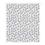 Fish Hook Pattern Print Polyester Shower Curtain