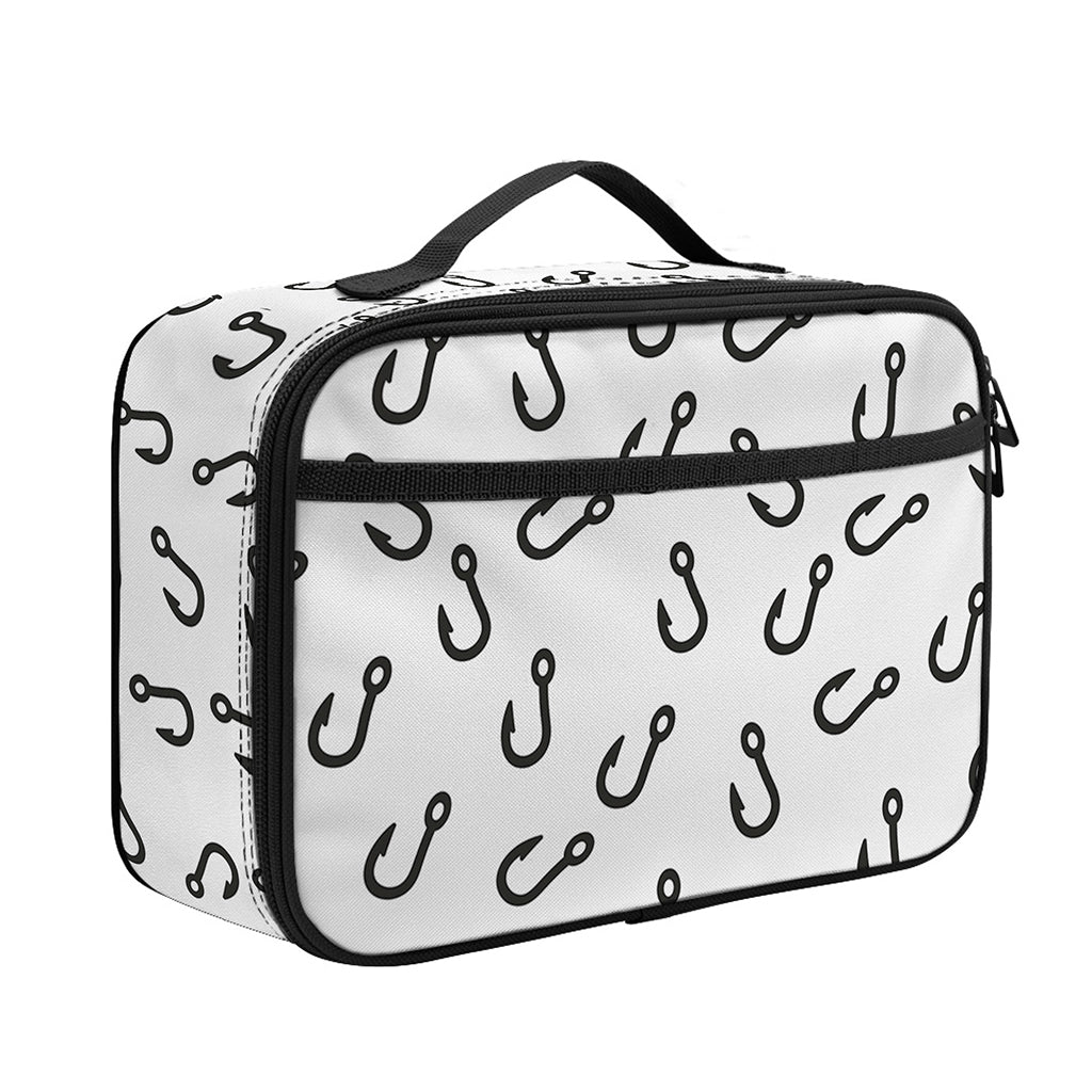 Fish Hook Pattern Print Portable Lunch Bag