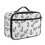 Fish Hook Pattern Print Portable Lunch Bag