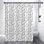Fish Hook Pattern Print Premium Shower Curtain