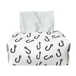 Fish Hook Pattern Print Rectangle Tissue Box Cover