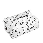 Fish Hook Pattern Print Rectangle Tissue Box Cover