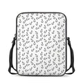 Fish Hook Pattern Print Rectangular Crossbody Bag