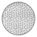 Fish Hook Pattern Print Round Floor Mat