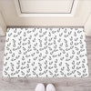 Fish Hook Pattern Print Rubber Doormat