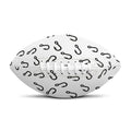 Fish Hook Pattern Print Rugby Ball