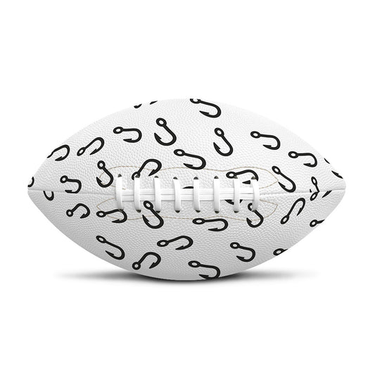 Fish Hook Pattern Print Rugby Ball