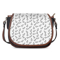 Fish Hook Pattern Print Saddle Bag