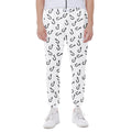 Fish Hook Pattern Print Joggers