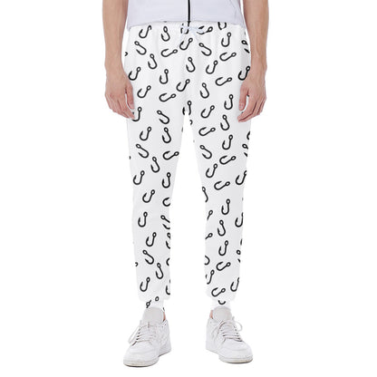 Fish Hook Pattern Print Scuba Joggers