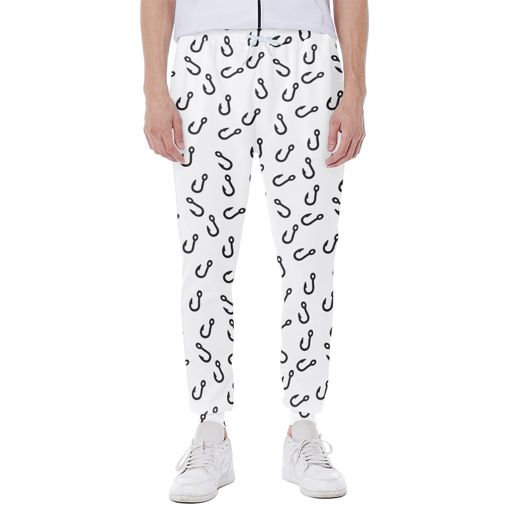 Fish Hook Pattern Print Scuba Joggers