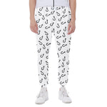 Fish Hook Pattern Print Scuba Joggers