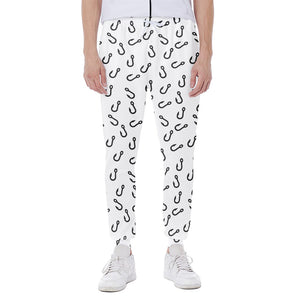 Fish Hook Pattern Print Scuba Joggers