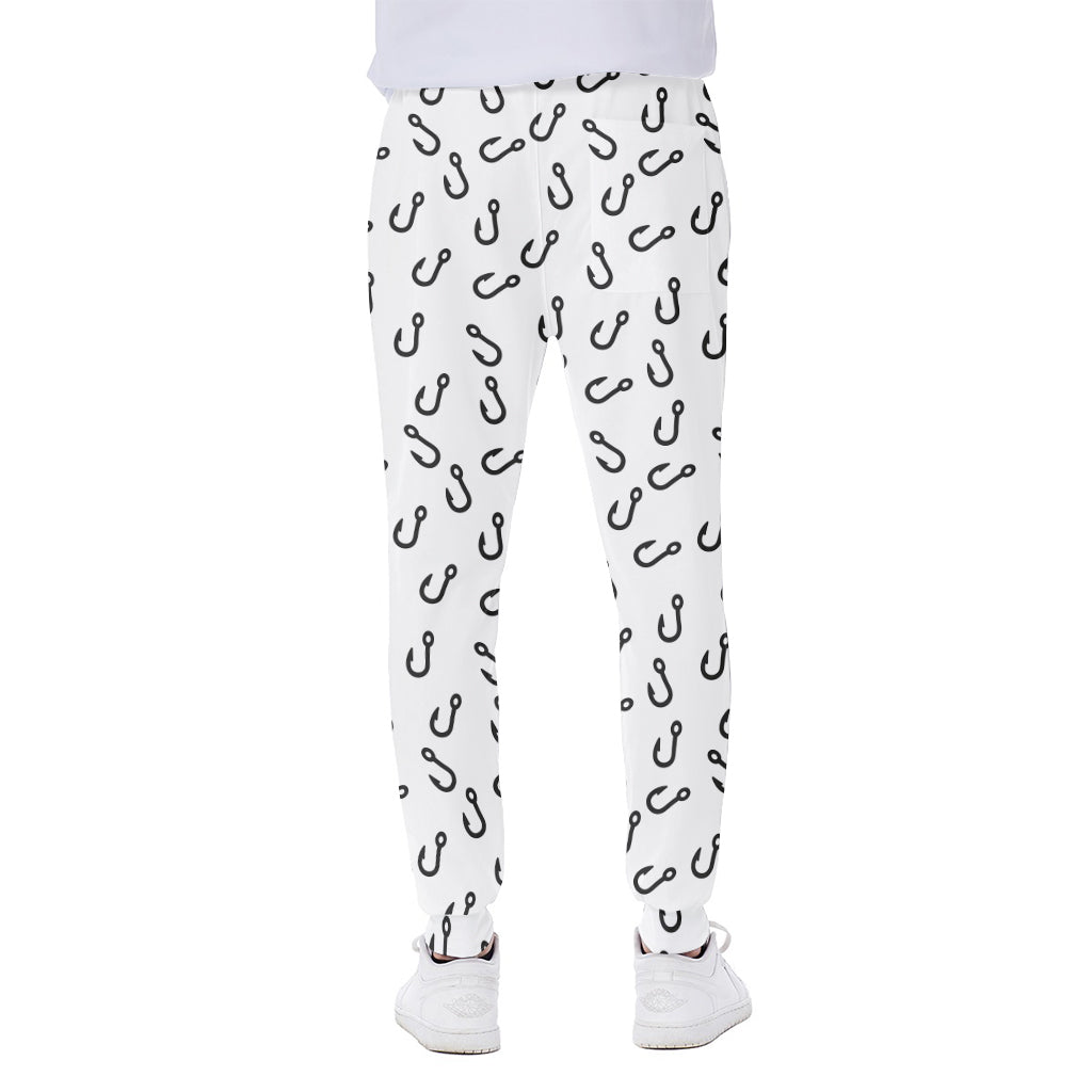 Fish Hook Pattern Print Scuba Joggers