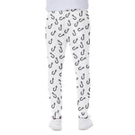 Fish Hook Pattern Print Scuba Joggers