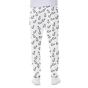 Fish Hook Pattern Print Scuba Joggers