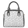 Fish Hook Pattern Print Shoulder Handbag