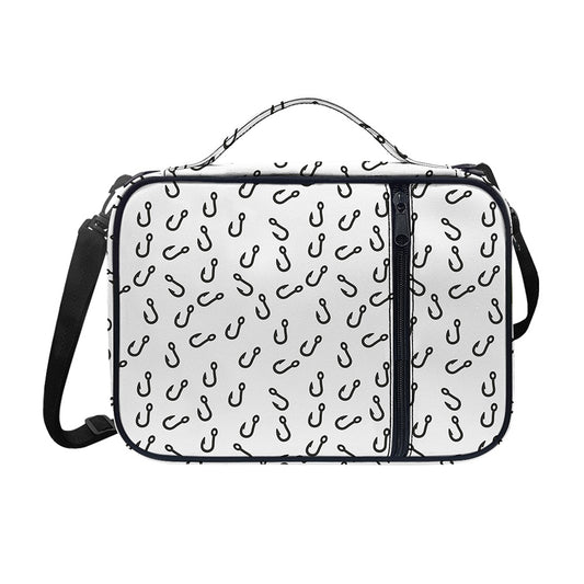 Fish Hook Pattern Print Shoulder Strap Bible Bag