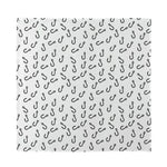 Fish Hook Pattern Print Silk Bandana