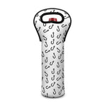 Fish Hook Pattern Print Single Neoprene Wine Tote