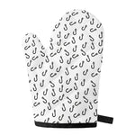 Fish Hook Pattern Print Single Oven Mitt