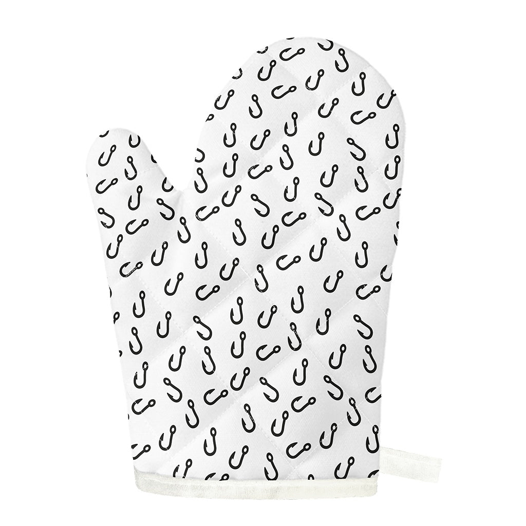 Fish Hook Pattern Print Single Oven Mitt