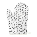 Fish Hook Pattern Print Single Oven Mitt