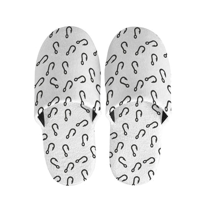Fish Hook Pattern Print Slippers
