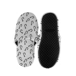 Fish Hook Pattern Print Slippers