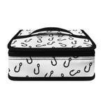 Fish Hook Pattern Print Small Lunch Bag