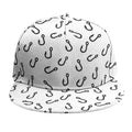 Fish Hook Pattern Print Snapback Cap