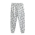 Fish Hook Pattern Print Sweatpants