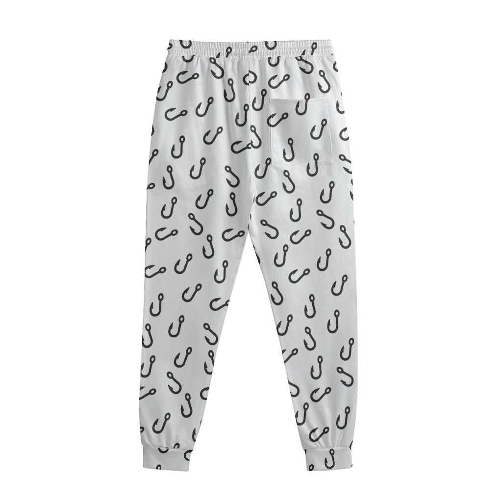 Fish Hook Pattern Print Sweatpants