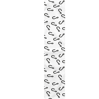 Fish Hook Pattern Print Table Runner