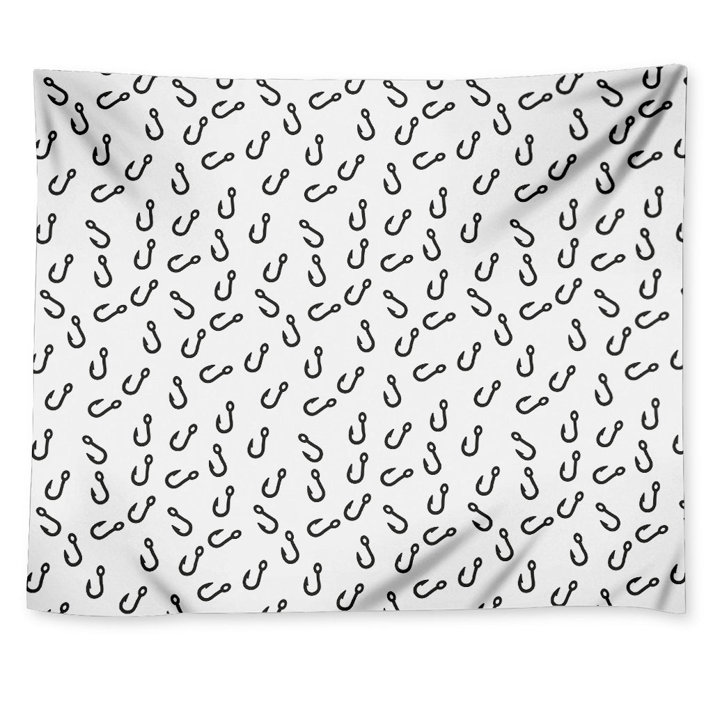 Fish Hook Pattern Print Tapestry