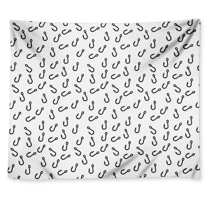 Fish Hook Pattern Print Tapestry