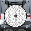 Fish Hook Pattern Print Tire Cover With Camera Hole