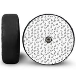 Fish Hook Pattern Print Tire Cover With Camera Hole