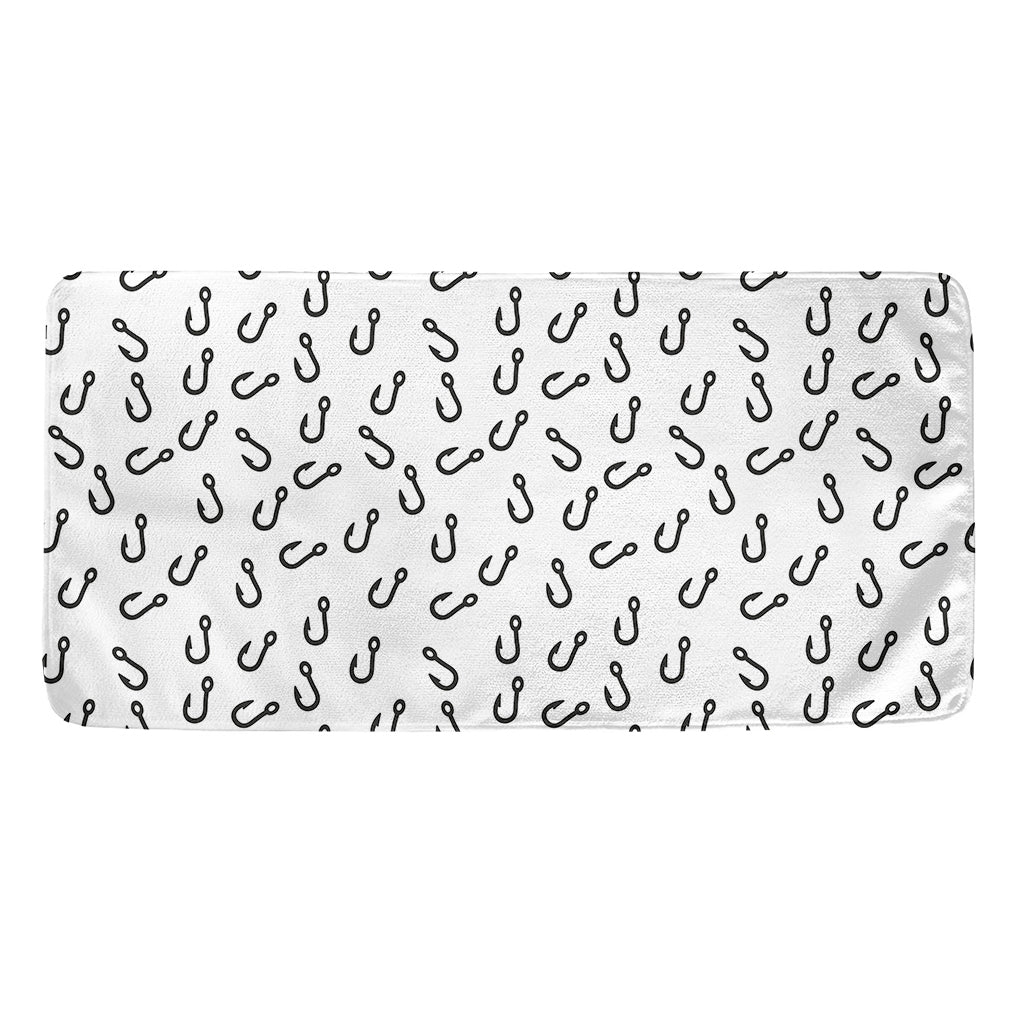 Fish Hook Pattern Print Towel