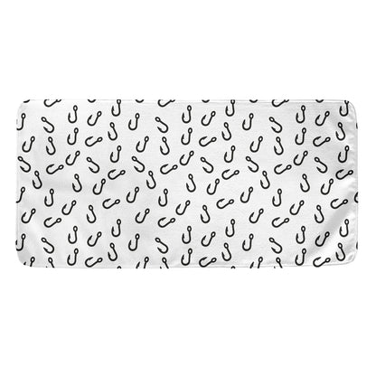 Fish Hook Pattern Print Towel