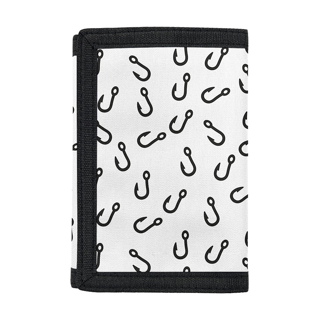 Fish Hook Pattern Print Trifold Wallet