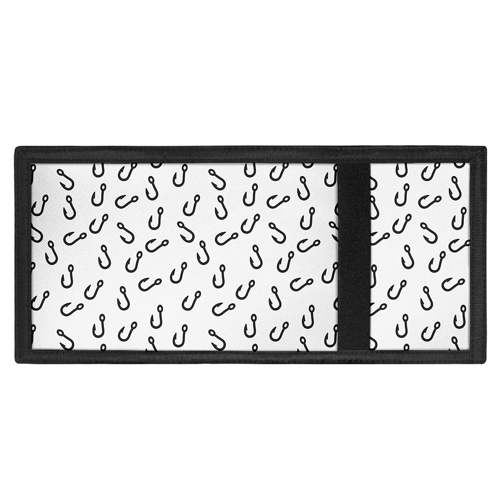 Fish Hook Pattern Print Trifold Wallet