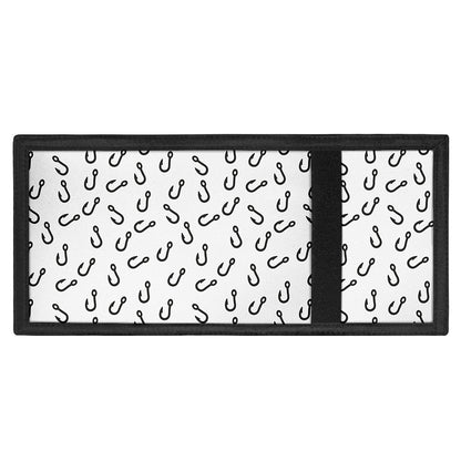 Fish Hook Pattern Print Trifold Wallet