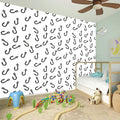 Fish Hook Pattern Print Wall Sticker