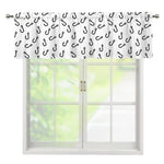 Fish Hook Pattern Print Window Valance