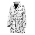 Fish Hook Pattern Print Women's Bathrobe