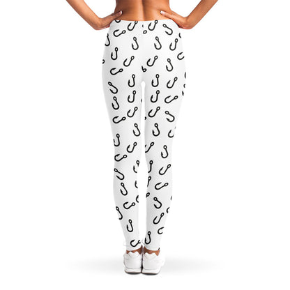 Fish Hook Pattern Print Women's Leggings