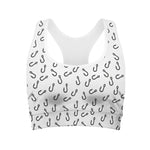 Fish Hook Pattern Print Women's Sports Bra